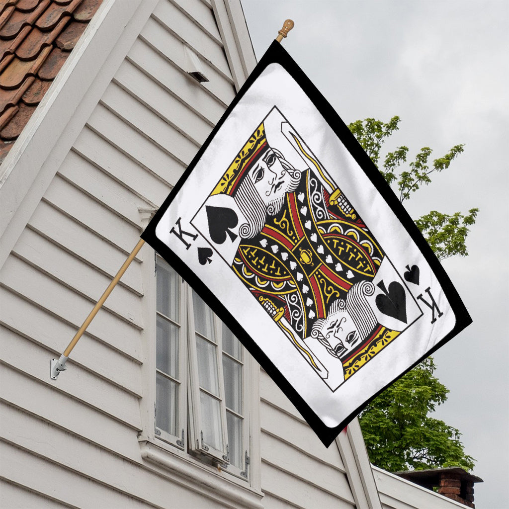 King Of Spades Playing Card Print House Flag
