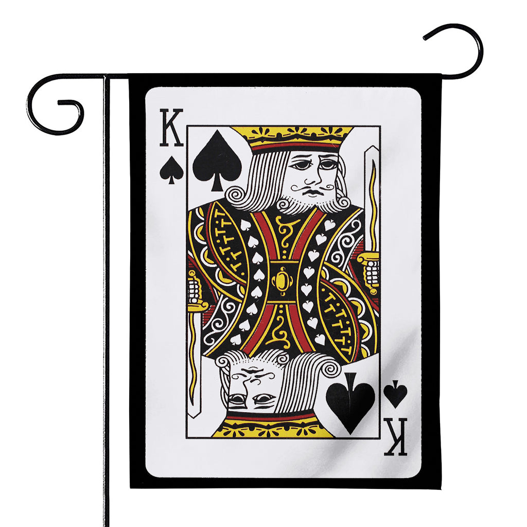 King Of Spades Playing Card Print House Flag