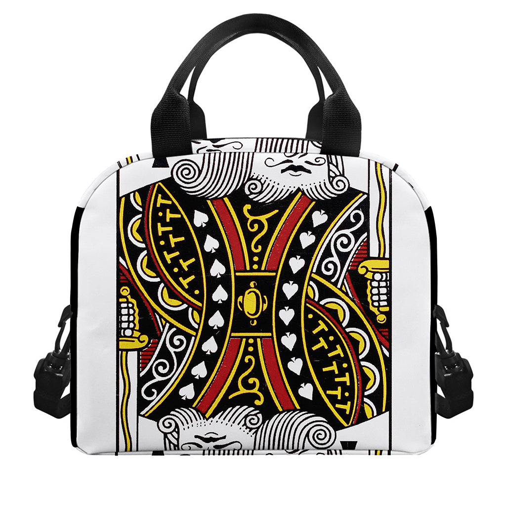 King Of Spades Playing Card Print Insulated Lunch Bag