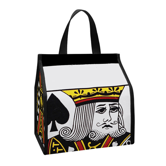 King Of Spades Playing Card Print Insulated Lunch Tote