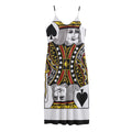 King Of Spades Playing Card Print Jersey Midi Cami Dress