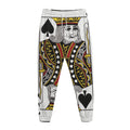 King Of Spades Playing Card Print Jogger Pants