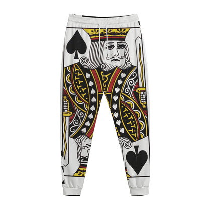King Of Spades Playing Card Print Jogger Pants