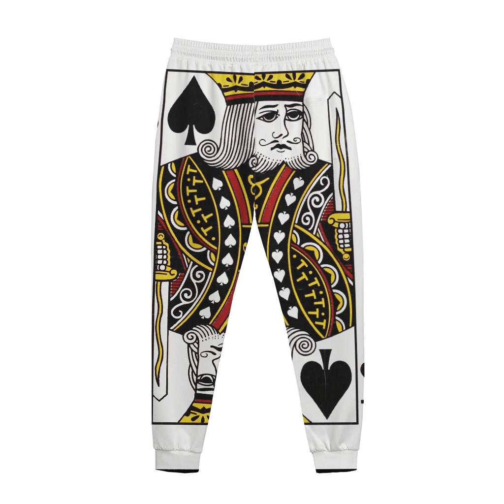 King Of Spades Playing Card Print Jogger Pants
