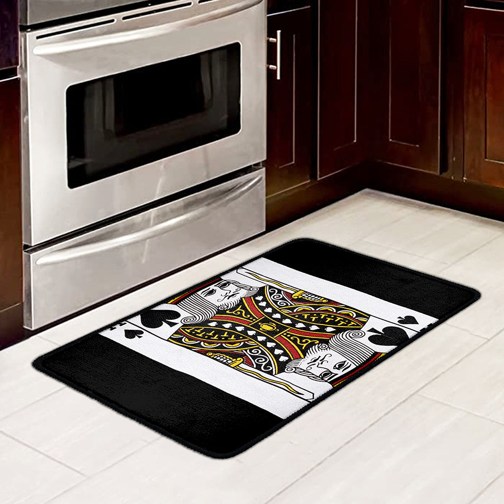 King Of Spades Playing Card Print Kitchen Mat