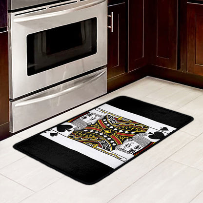 King Of Spades Playing Card Print Kitchen Mat