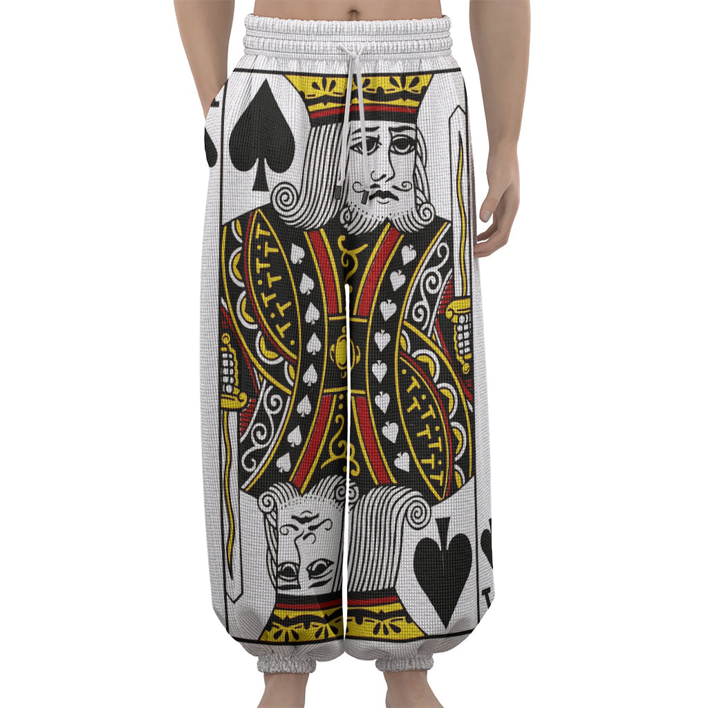 King Of Spades Playing Card Print Lantern Pants