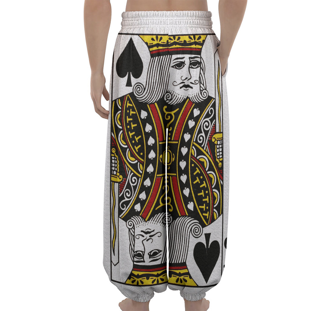 King Of Spades Playing Card Print Lantern Pants