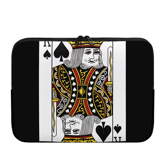 King Of Spades Playing Card Print Laptop Sleeve