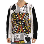 King Of Spades Playing Card Print Long Sleeve Baseball Jersey