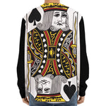 King Of Spades Playing Card Print Long Sleeve Baseball Jersey