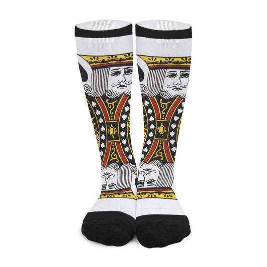 King Of Spades Playing Card Print Long Socks