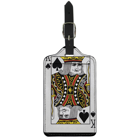 King Of Spades Playing Card Print Luggage Tag