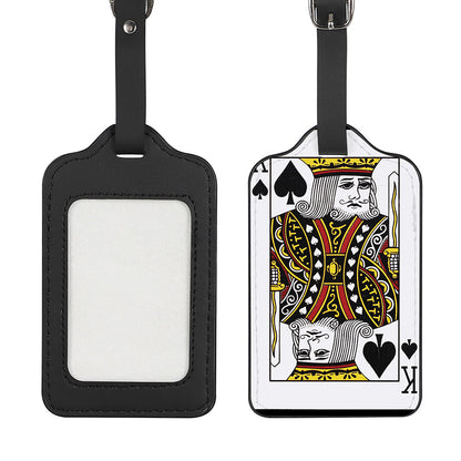 King Of Spades Playing Card Print Luggage Tag