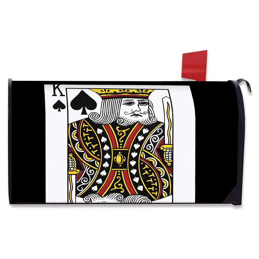 King Of Spades Playing Card Print Mailbox Cover