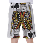 King Of Spades Playing Card Print Men's Beach Shorts