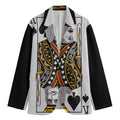 King Of Spades Playing Card Print Men's Blazer