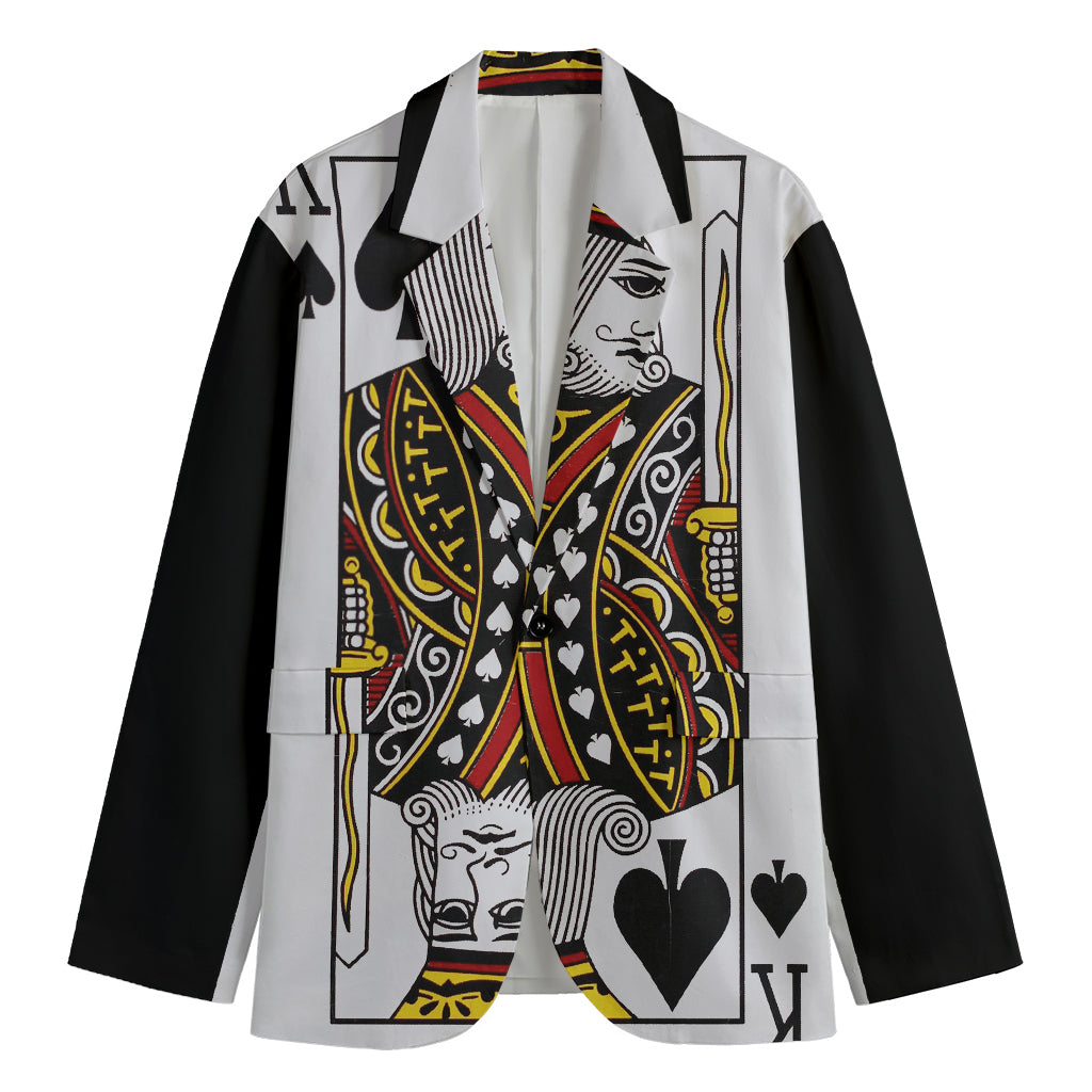 King Of Spades Playing Card Print Men's Blazer