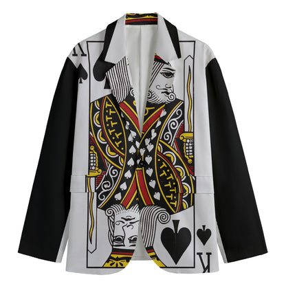 King Of Spades Playing Card Print Men's Blazer