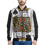 King Of Spades Playing Card Print Men's Bomber Jacket