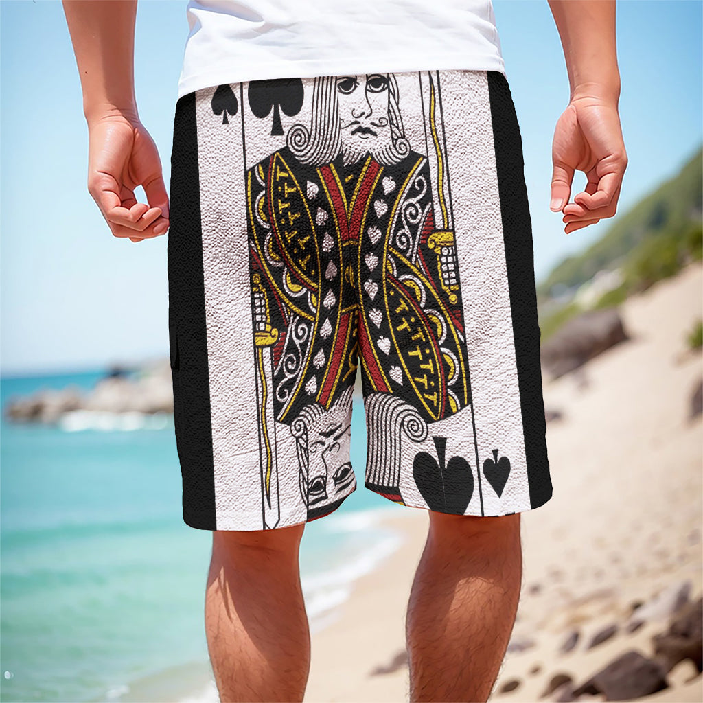 King Of Spades Playing Card Print Men's Cargo Shorts