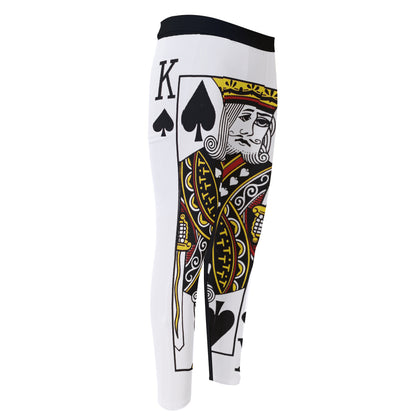 King Of Spades Playing Card Print Men's Compression Pants