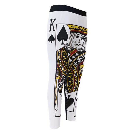 King Of Spades Playing Card Print Men's Compression Pants