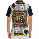 King Of Spades Playing Card Print Men's Deep V-Neck Shirt