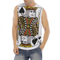 King Of Spades Playing Card Print Men's Fitness Tank Top