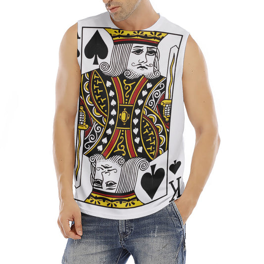 King Of Spades Playing Card Print Men's Fitness Tank Top
