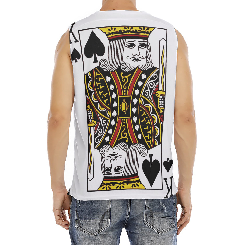 King Of Spades Playing Card Print Men's Fitness Tank Top
