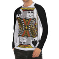 King Of Spades Playing Card Print Men's Long Sleeve Rash Guard