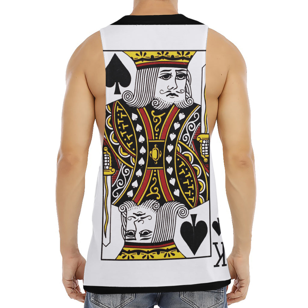 King Of Spades Playing Card Print Men's Muscle Tank Top