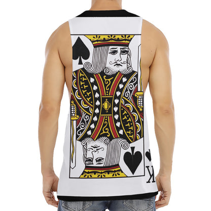 King Of Spades Playing Card Print Men's Muscle Tank Top