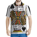 King Of Spades Playing Card Print Men's Polo Shirt