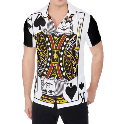 King Of Spades Playing Card Print Men's Shirt