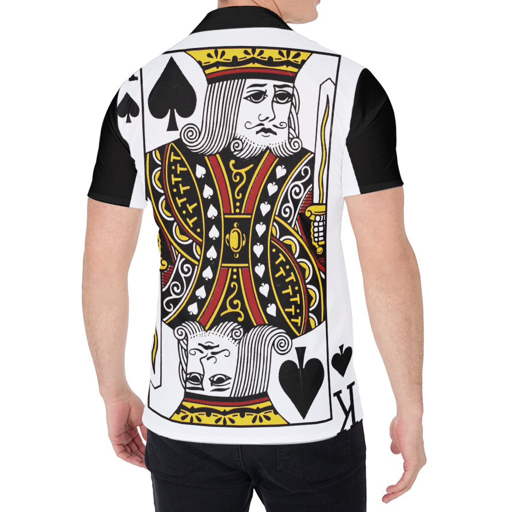 King Of Spades Playing Card Print Men's Shirt