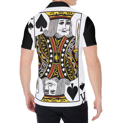 King Of Spades Playing Card Print Men's Shirt