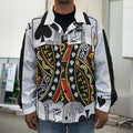 King Of Spades Playing Card Print Men's Shirt Jacket