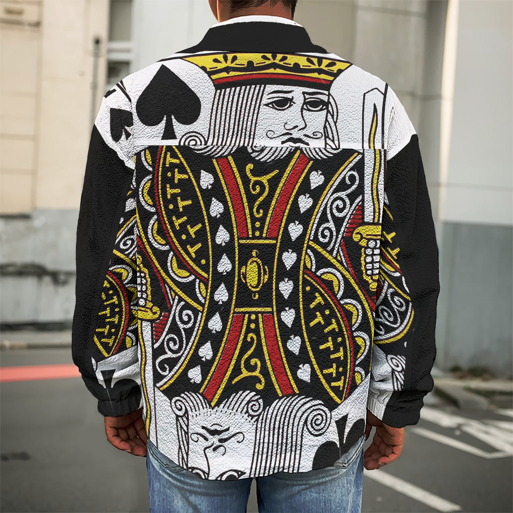 King Of Spades Playing Card Print Men's Shirt Jacket
