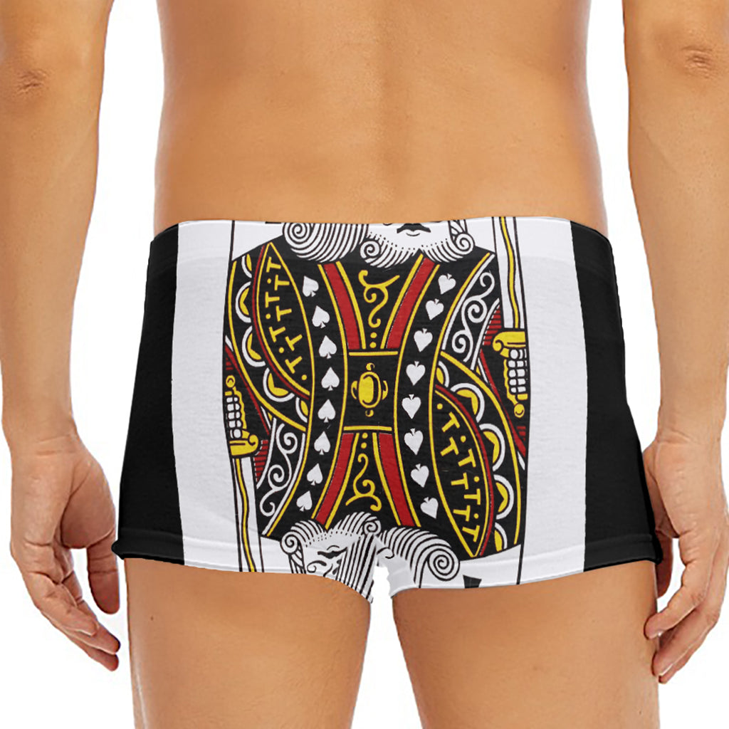 King Of Spades Playing Card Print Men's Short Boxer Briefs