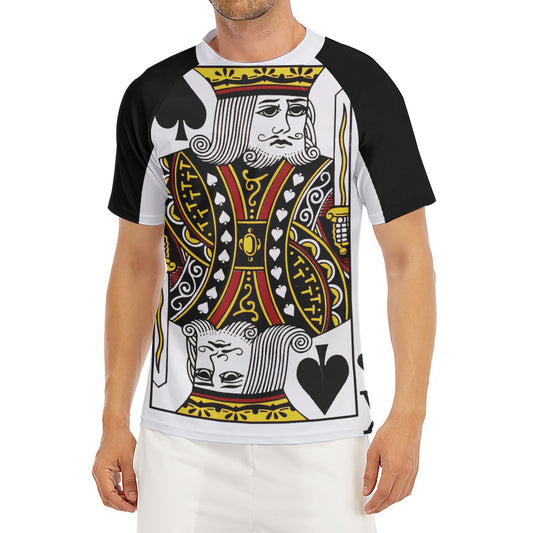 King Of Spades Playing Card Print Men's Short Sleeve Rash Guard