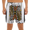 King Of Spades Playing Card Print Men's Split Running Shorts