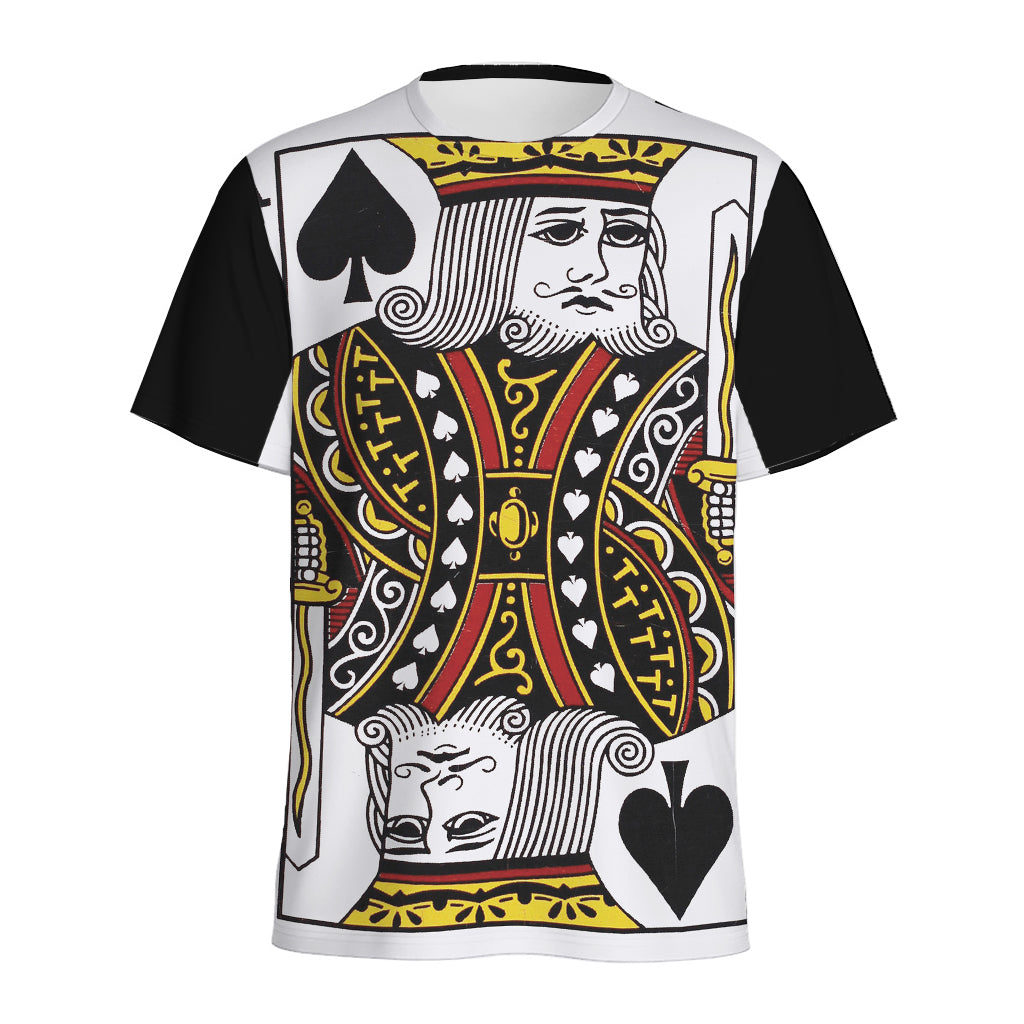 King Of Spades Playing Card Print Men's Sports T-Shirt
