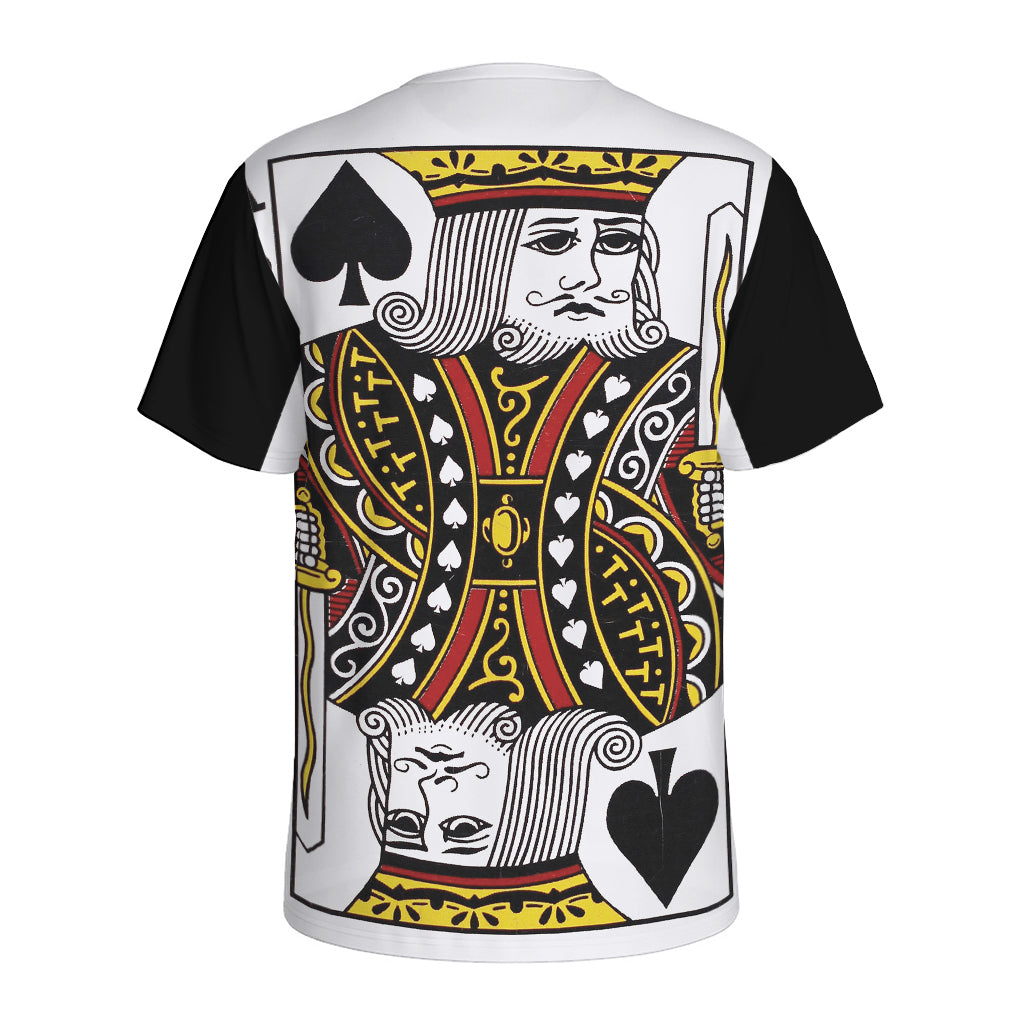 King Of Spades Playing Card Print Men's Sports T-Shirt