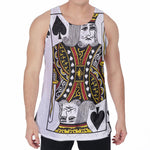 King Of Spades Playing Card Print Men's Velvet Tank Top