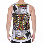 King Of Spades Playing Card Print Men's Velvet Tank Top