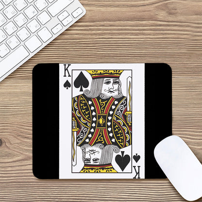 King Of Spades Playing Card Print Mouse Pad