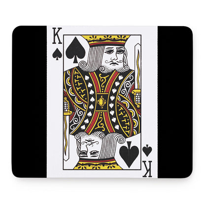King Of Spades Playing Card Print Mouse Pad