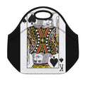 King Of Spades Playing Card Print Neoprene Lunch Bag